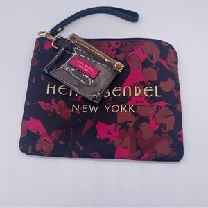 Henri Bendel New York Makeup Bag Pink Black Set. OS